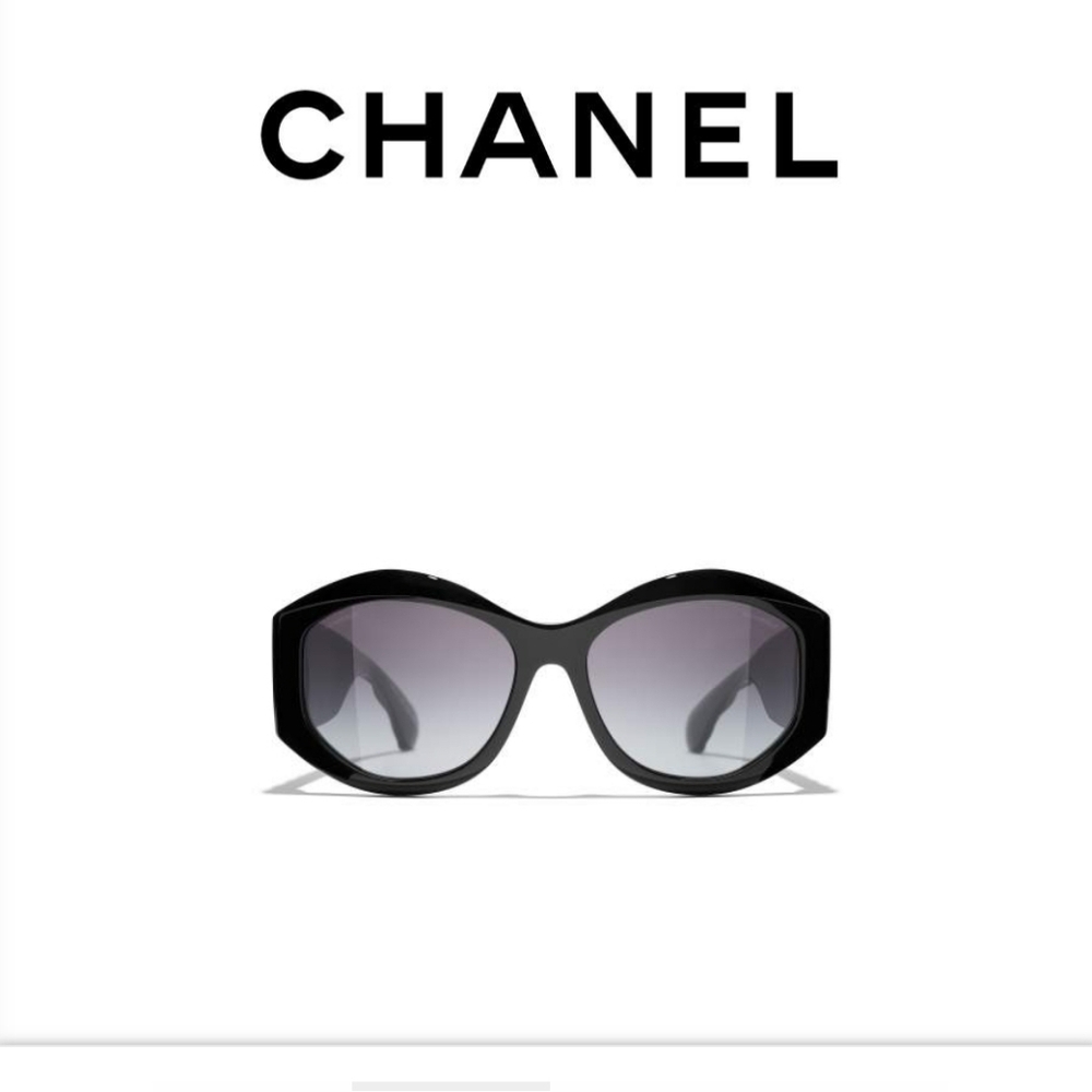 CHANEL .Black. Glasses : GREY CH5486 C760/S6 56-17Color (3) OVERSIZED - Picture 2 of 12